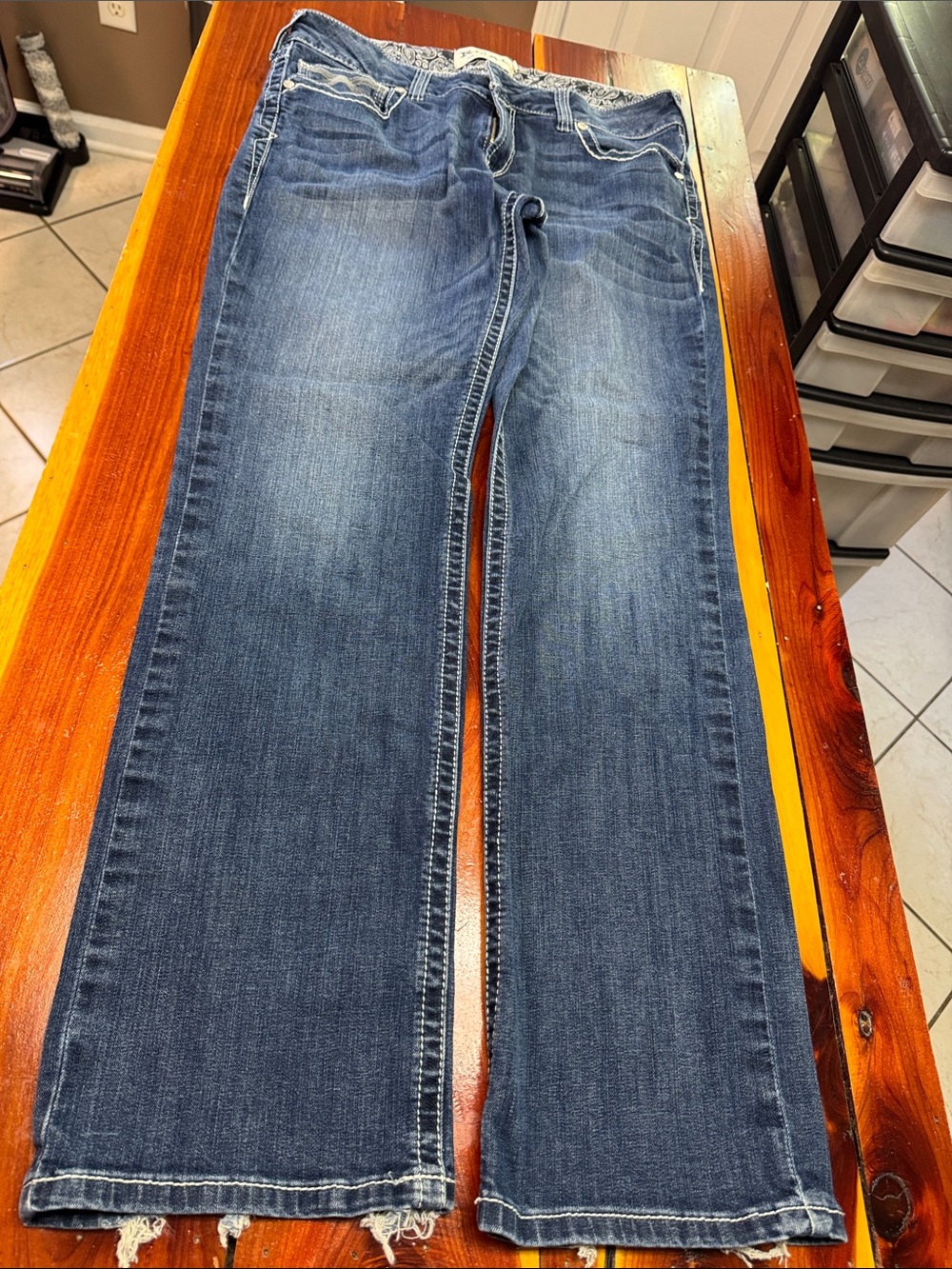 Ariat Women's Straight-Leg Jeans in Medium Blue Wash